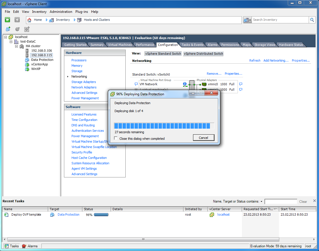 VMware Data Protection -